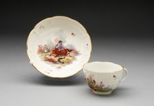 Cup and Saucer, Ludwigsburg, c. 1770. Creator: Ludwigsburg Porcelain Factory