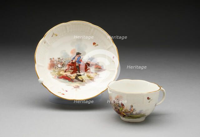 Cup and Saucer, Ludwigsburg, c. 1770. Creator: Ludwigsburg Porcelain Factory.