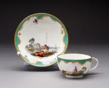 Cup and Saucer, Meissen, 1763/74. Creator: Meissen Porcelain