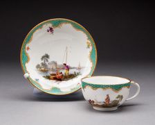 Cup and Saucer, Meissen, 1763/74. Creator: Meissen Porcelain