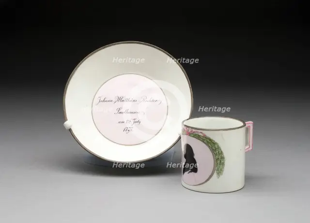 Cup and Saucer, Meissen, 1797. Creator: Meissen Porcelain.