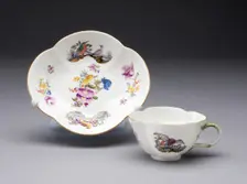 Cup and Saucer, Meissen, c. 1745. Creator: Meissen Porcelain