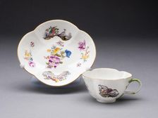 Cup and Saucer, Meissen, c. 1745. Creator: Meissen Porcelain