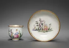 Cup and Saucer, mid-18th century. Creator: Unknown