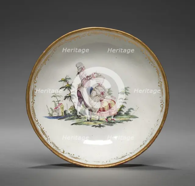 Cup and Saucer: Saucer, mid-18th century. Creator: Unknown.