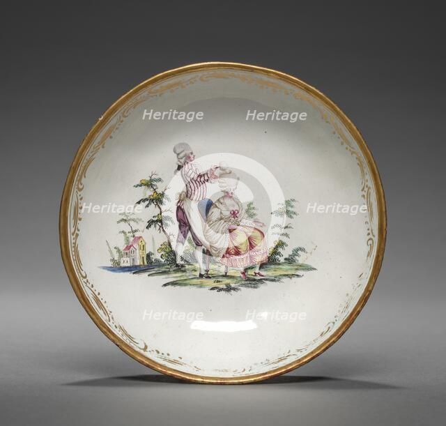 Cup and Saucer: Saucer, mid-18th century. Creator: Unknown.