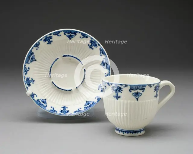 Cup and Saucer, Saint-Cloud, c. 1730. Creator: Saint-Cloud Porcelain Manufactory.