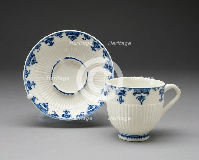 Cup and Saucer, Saint-Cloud, c. 1730. Creator: Saint-Cloud Porcelain Manufactory.