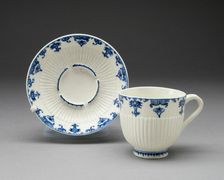 Cup and Saucer, Saint-Cloud, c. 1730. Creator: Saint-Cloud Porcelain Manufactory