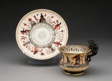 Cup and Saucer, Saint Petersburg, 1825/55. Creator: Russian Imperial Porcelain Factory