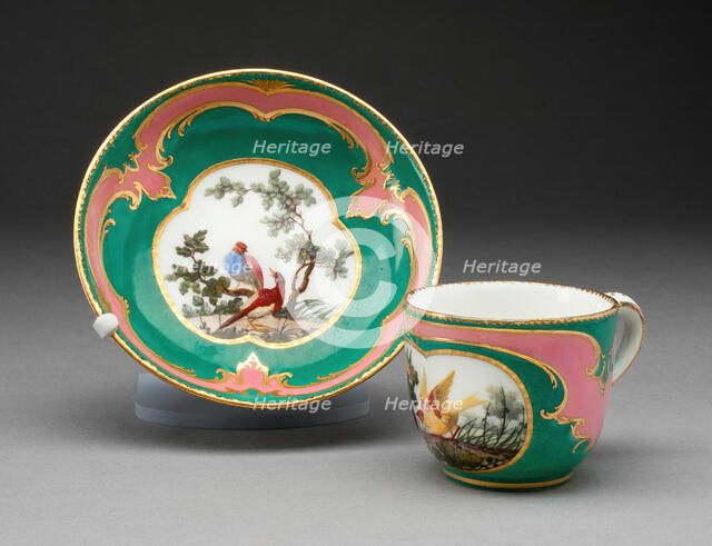 Cup and Saucer, Sèvres, 1760. Creators: Sèvres Porcelain Manufactory, Francoise Joseph Aloncle.