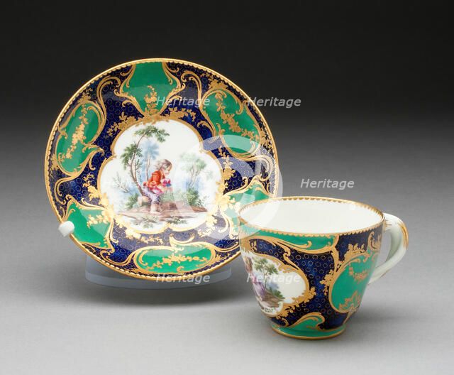 Cup and Saucer, Sèvres, 1766. Creators: Sèvres Porcelain Manufactory, André-Vincent Vieillard.