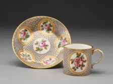 Cup and Saucer, Sèvres, 1777. Creators: Sèvres Porcelain Manufactory, Guillaume Noël