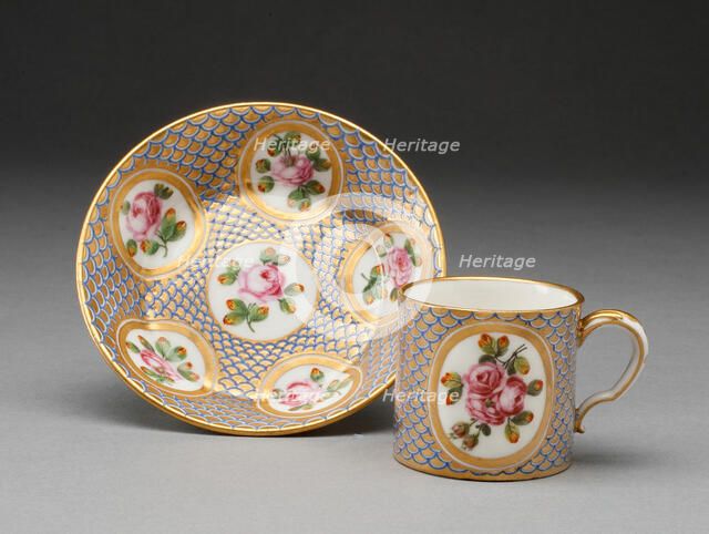 Cup and Saucer, Sèvres, 1777. Creators: Sèvres Porcelain Manufactory, Guillaume Noël.