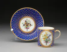 Cup and Saucer, Sèvres, 1788. Creators: Sèvres Porcelain Manufactory, Charles Buteux le Père