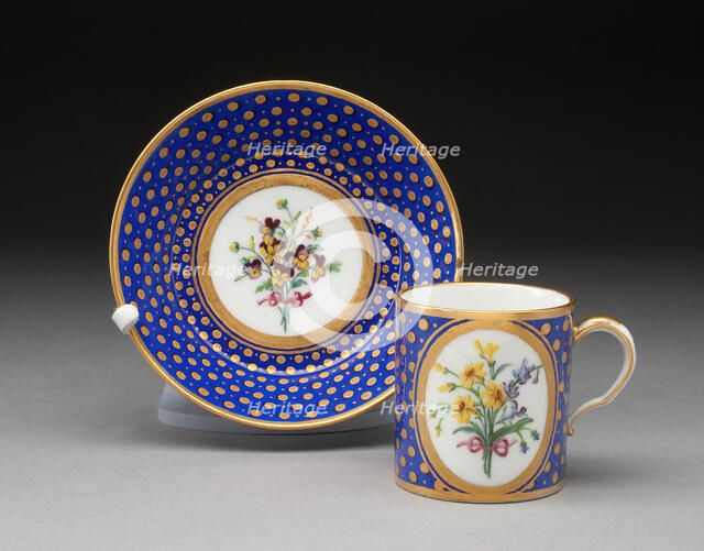 Cup and Saucer, Sèvres, 1788. Creators: Sèvres Porcelain Manufactory, Charles Buteux le Père.