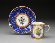 Cup and Saucer, Sèvres, 1788. Creators: Sèvres Porcelain Manufactory, Charles Buteux le Père