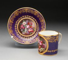 Cup and Saucer, Sèvres, 1793. Creators: Sèvres Porcelain Manufactory, Étienne-Charles Leguay