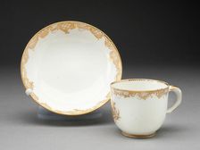 Cup and Saucer, Sèvres, c. 1757. Creator: Sèvres Porcelain Manufactory