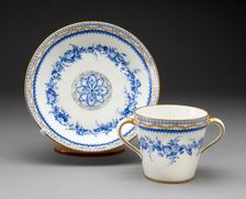 Cup and Saucer, Sèvres, c. 1760. Creator: Sèvres Porcelain Manufactory