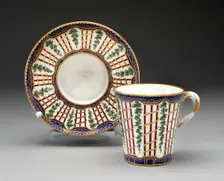 Cup and Saucer, Sèvres, c. 1760. Creator: Sèvres Porcelain Manufactory