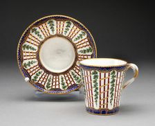 Cup and Saucer, Sèvres, c. 1760. Creator: Sèvres Porcelain Manufactory