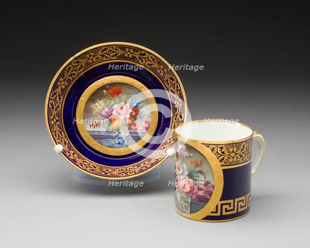 Cup and Saucer, Sèvres, Late 18th century. Creator: Sèvres Porcelain Manufactory.