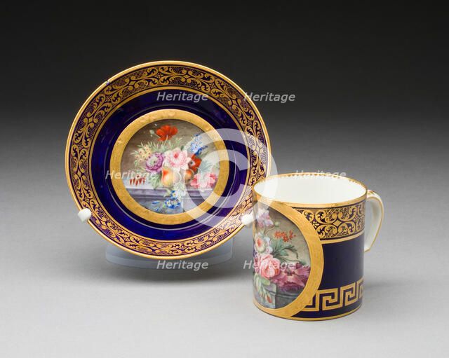 Cup and Saucer, Sèvres, Late 18th century. Creator: Sèvres Porcelain Manufactory.