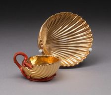 Cup and Saucer, Paris, 1810/15. Creator: Pierre-Louis Dagoty