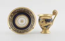 Cup and Saucer, Paris, c. 1820. Creator: Denuelle Porcelain Manufactory