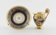 Cup and Saucer, Paris, c. 1820. Creator: Denuelle Porcelain Manufactory