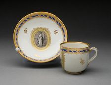 Cup and Saucer (part of a Coffee Service), Vienna, c. 1770. Creator: Vienna State Porcelain Manufactory