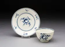 Cup and Saucer, Worcester, c. 1775. Creator: Royal Worcester