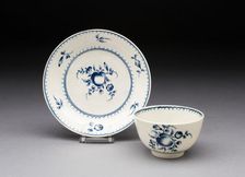 Cup and Saucer, Worcester, c. 1775. Creator: Royal Worcester