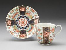 Cup and Saucer, Worcester, c. 1775. Creator: Royal Worcester