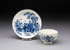 Cup and Saucer, Worcester, c. 1775. Creator: Royal Worcester