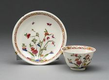 Cup and Saucer, Vienna, c. 1725. Creator: Du Paquier Porcelain Manufactory