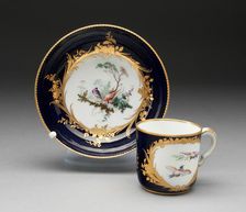 Cup and Saucer, Vincennes, 1752/53. Creators: Vincennes Porcelain Manufactory, Yvemel