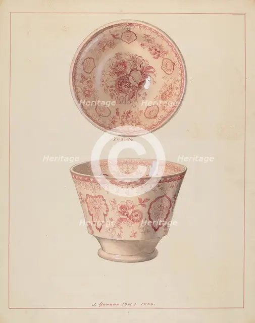 Cup, c. 1936. Creator: J. Howard Iams.