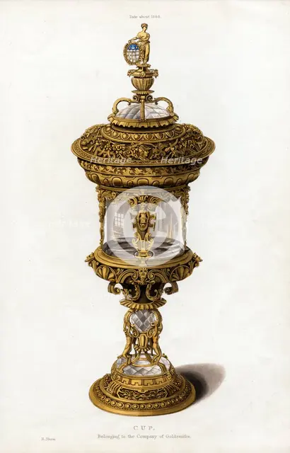 Cup, c1558, (1843).Artist: Henry Shaw