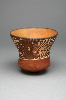 Cup Depicing Ornate Abstract Figure, 180 B.C./A.D. 500. Creator: Unknown