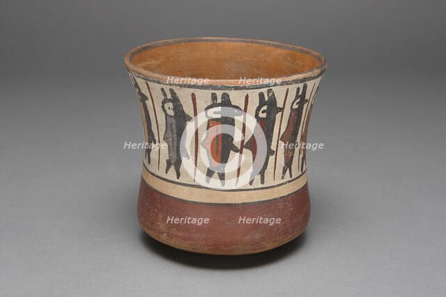 Cup Depicting a Band of Abstract Fish, 180 B.C./A.D. 500. Creator: Unknown.