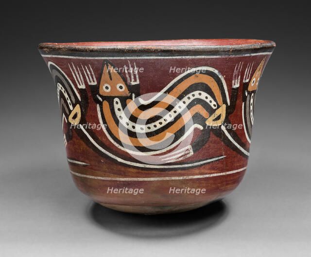 Cup Depicting Abstract Lizards, 180 B.C./A.D. 500. Creator: Unknown.