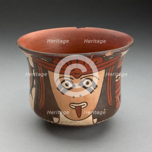 Cup Depicting Costumed Ritual Performer, 180 B.C./A.D. 500. Creator: Unknown.
