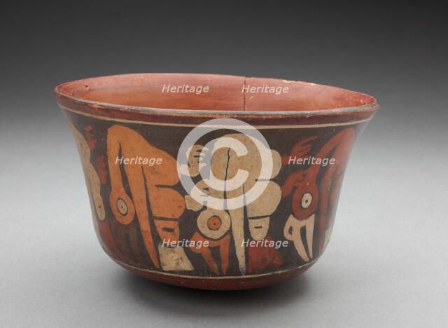 Cup Depicting Long-Necked Birds, 180 B.C./A.D. 500. Creator: Unknown.