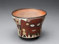 Cup Depicting Masked Performer Holding Weapon, 180 B.C./A.D. 500. Creator: Unknown
