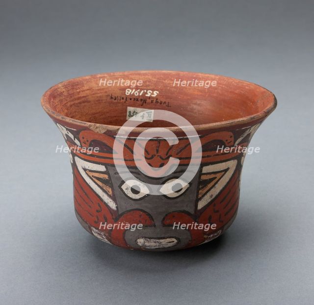 Cup Depicting Masked Ritual Performer, 180 B.C./A.D. 500. Creator: Unknown.