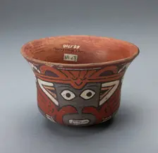 Cup Depicting Masked Ritual Performer, 180 B.C./A.D. 500. Creator: Unknown