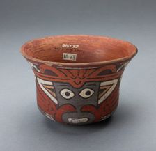 Cup Depicting Masked Ritual Performer, 180 B.C./A.D. 500. Creator: Unknown