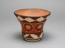 Cup Depicting Repeated Flower-Like Motifs, 180 B.C./A.D. 500. Creator: Unknown